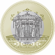 the obverse design of 500 yen bicolor clad coin