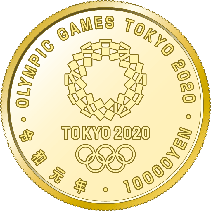 the reverse design of 10,000 yen gold coin