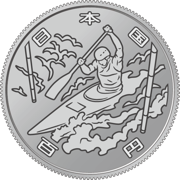 the obverse design of 100 yen clad coin