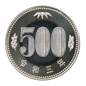 500 yen bicolor clad Coin:reverse