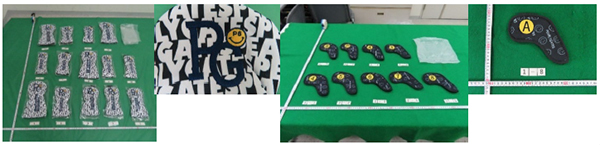 商標権を侵害するゴルフクラブカバー等の写真