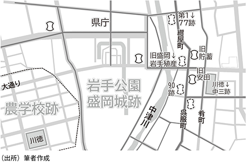 図 盛岡市街図