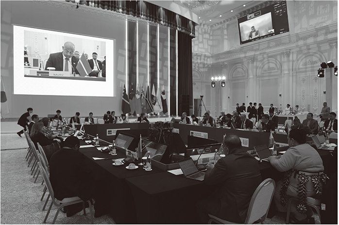 第3回 日・太平洋島嶼国財務大臣会議中の様子。