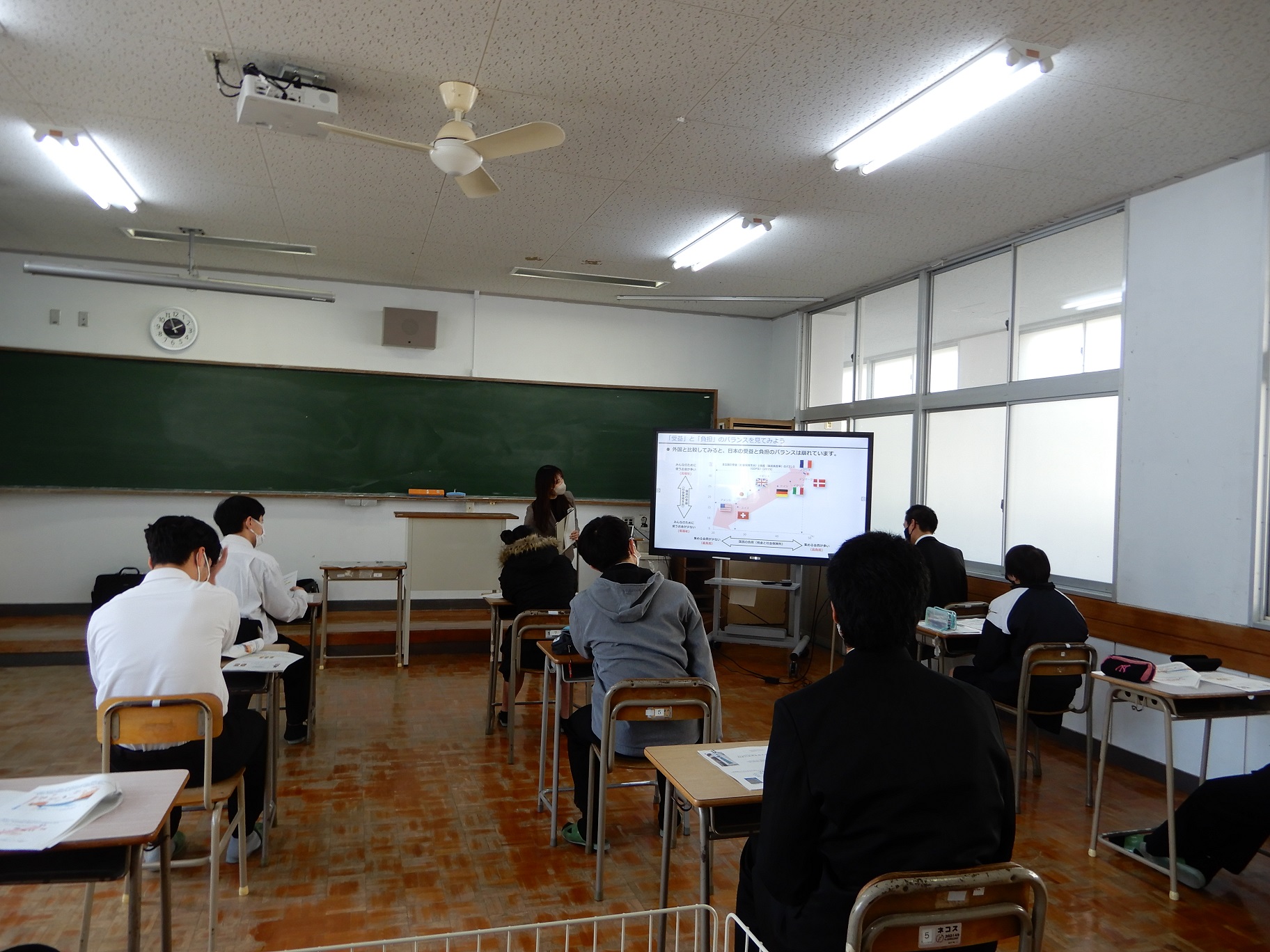 講義の様子（山口県立防府高等学校佐波分校）