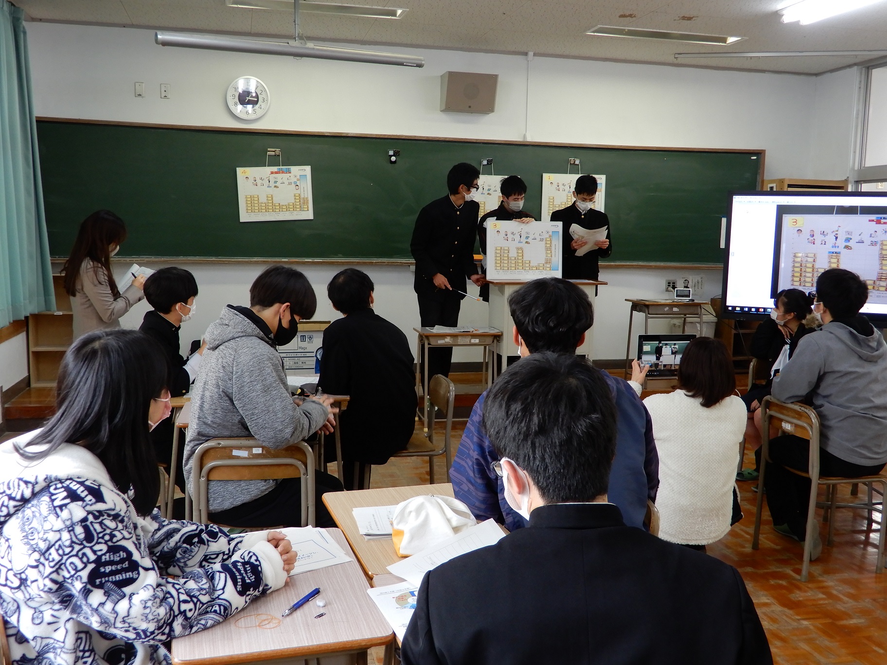 発表の様子（山口県立防府高等学校佐波分校）