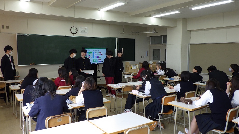 発表の様子(北海道釧路東高等学校)