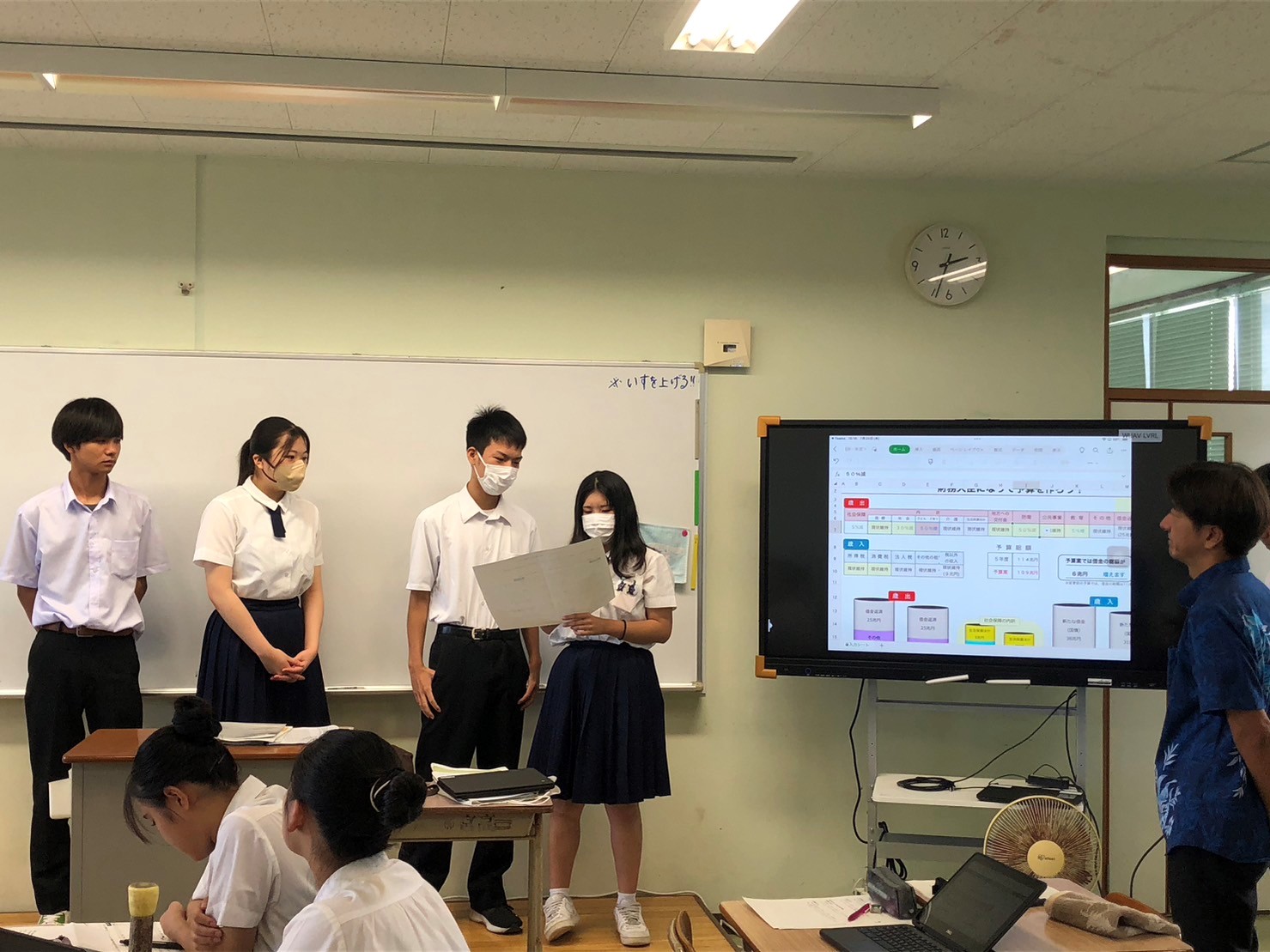 講義の様子(沖縄県立宮古高等学校)