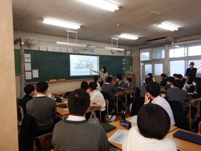 講義の様子(京都府立西舞鶴高等学校)