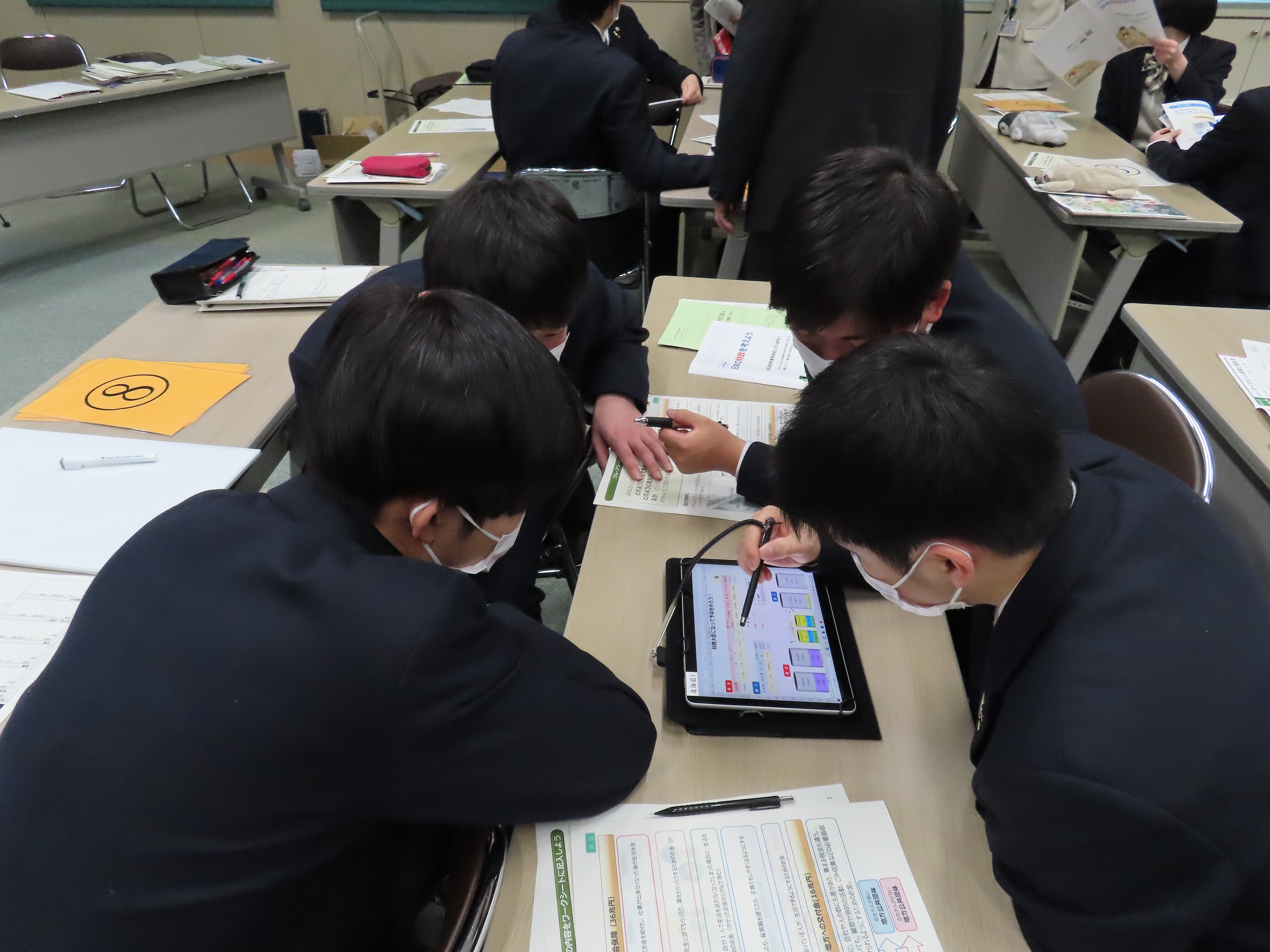 グループワークの様子（苫小牧中央高等学校）