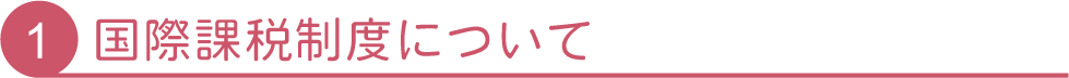 （１）国際課税制度について