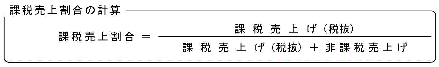 課税売上割合の計算式